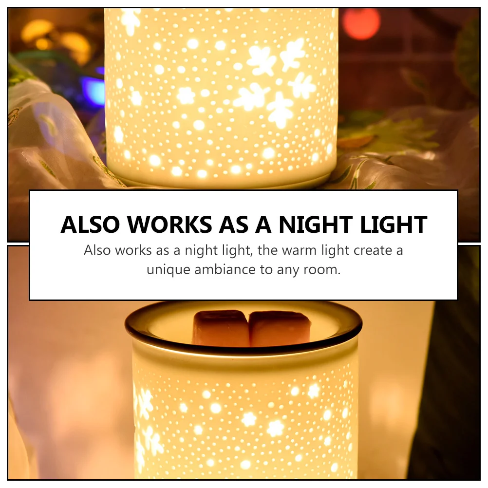 

Ceramic Fragrance Lamp Electric Aromatherapy Light Plug-in Scent Warmer for Fresh Air and Relaxing Ambiance Fragrance Lamp