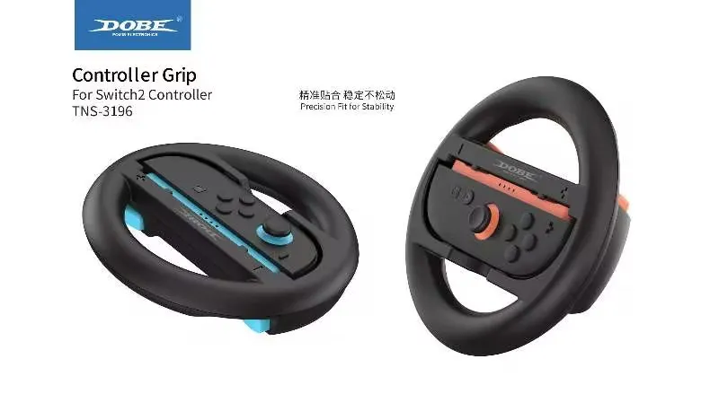 2PCS Steering Wheel for   2 Joy Con Controller Switch Joycon 2 Racing Wheel Hand Grip for Mario Kart 8 Deluxe