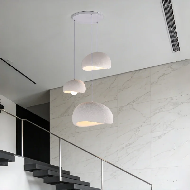 Nordic Cream Style Designer Grand Unique Pendant Light Duplex Villa High Ceiling Staircase Multi Head Combo Home Lamp Changeable