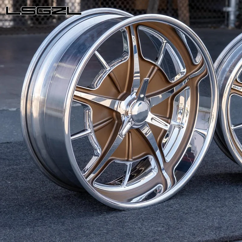 Lsgzl Forged 2-piece Custom Car Wheels 5x114.3 5x130 5x120 for C8 Ferrari Alloy Deep Lip 20 21 22 Inch Rims