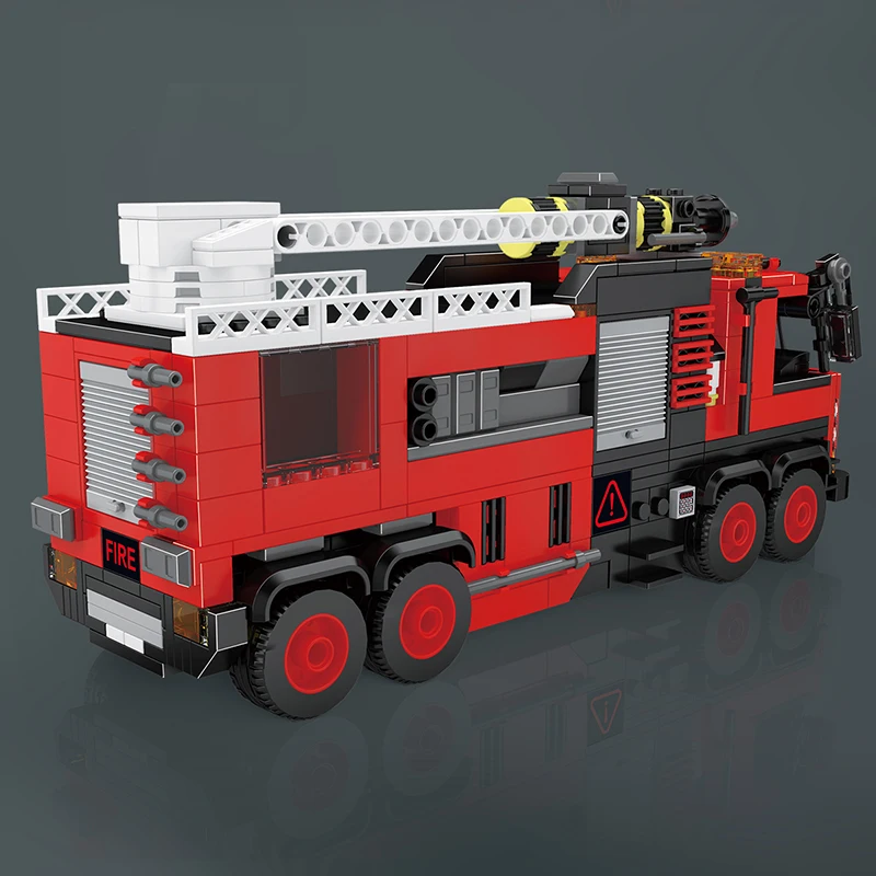 モールドキング都市救助消防車モデルビルディングブロックキットエンジニアリング車両シリーズ組み立て済みコレクタブルおもちゃ子供ギフト752個