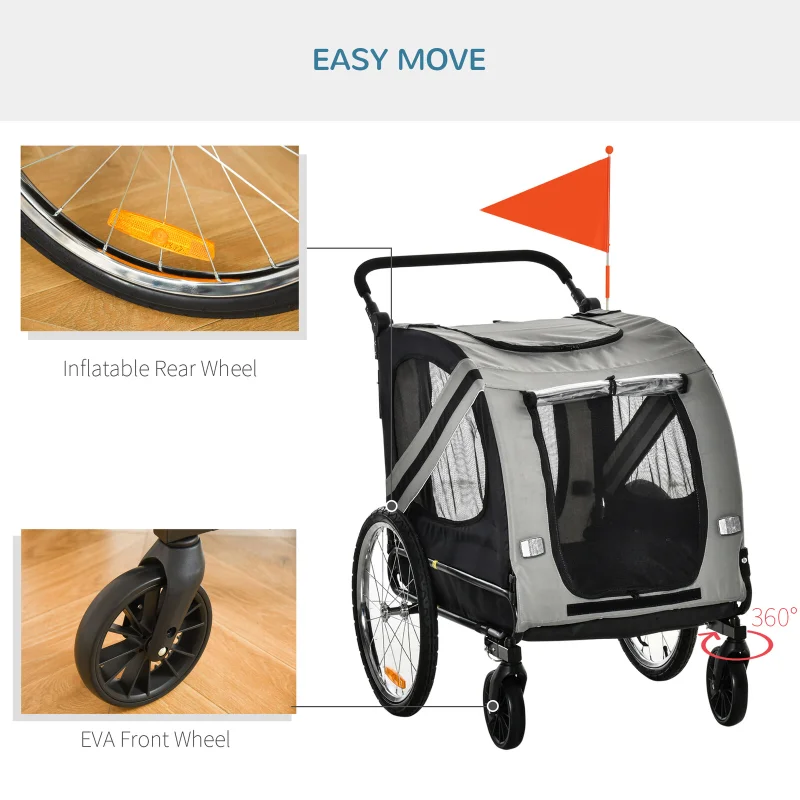 New Design Kids Bicycle Trailer Collapsible Dog pet bike carrier factory foldable pet bike for sale