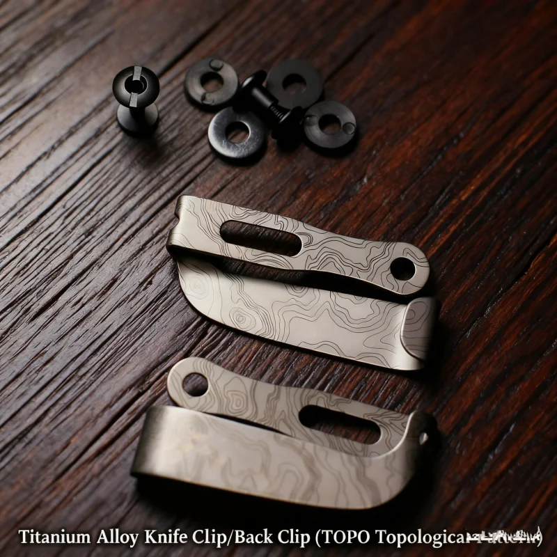Edc Titanium Alloy Back Clip, Leather Protection Clip, Multi-Functional Mounting Clip, Comes with Screw Accessories