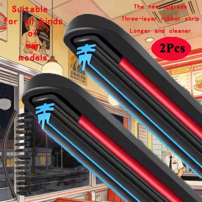 For Nissan Micra March K11 K12 K13 K14 1992-2024 Car Windshield Wiper Blade Front Windscreen Brushes Washer Accessories Cleaning - view 3