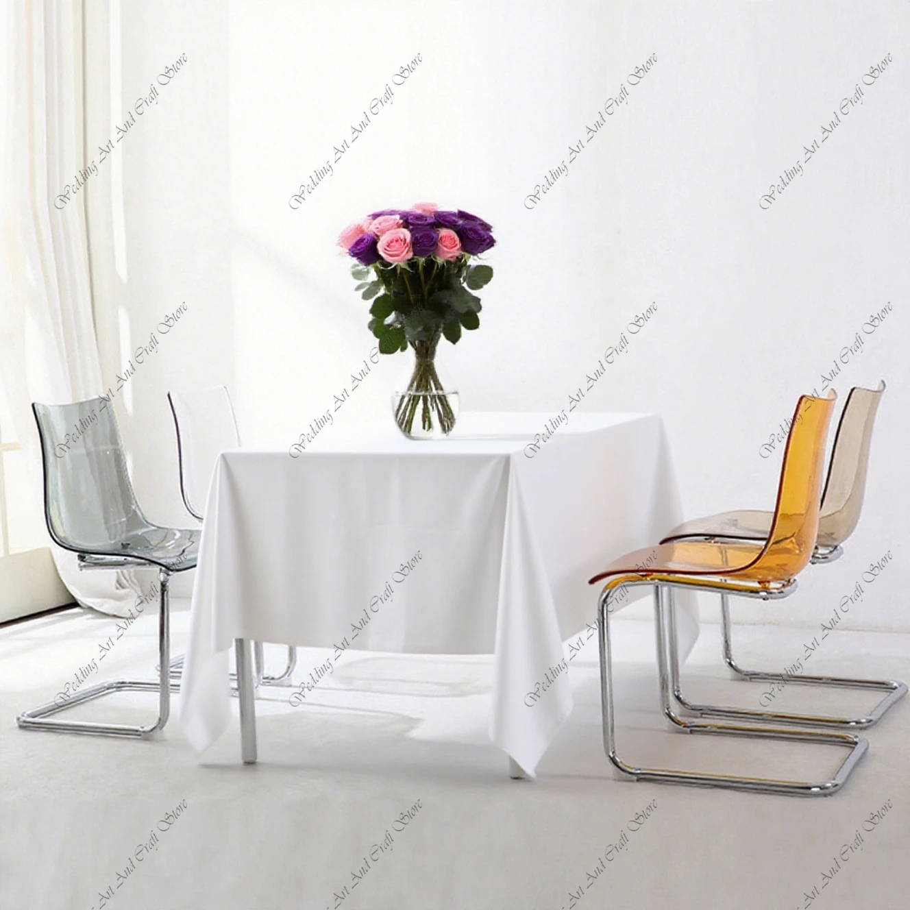 10pcs Creative Backrest Dining Table Chair Modern Wedding Hotel Transparent Chair Designer Acrylic Dining Chair ivy25