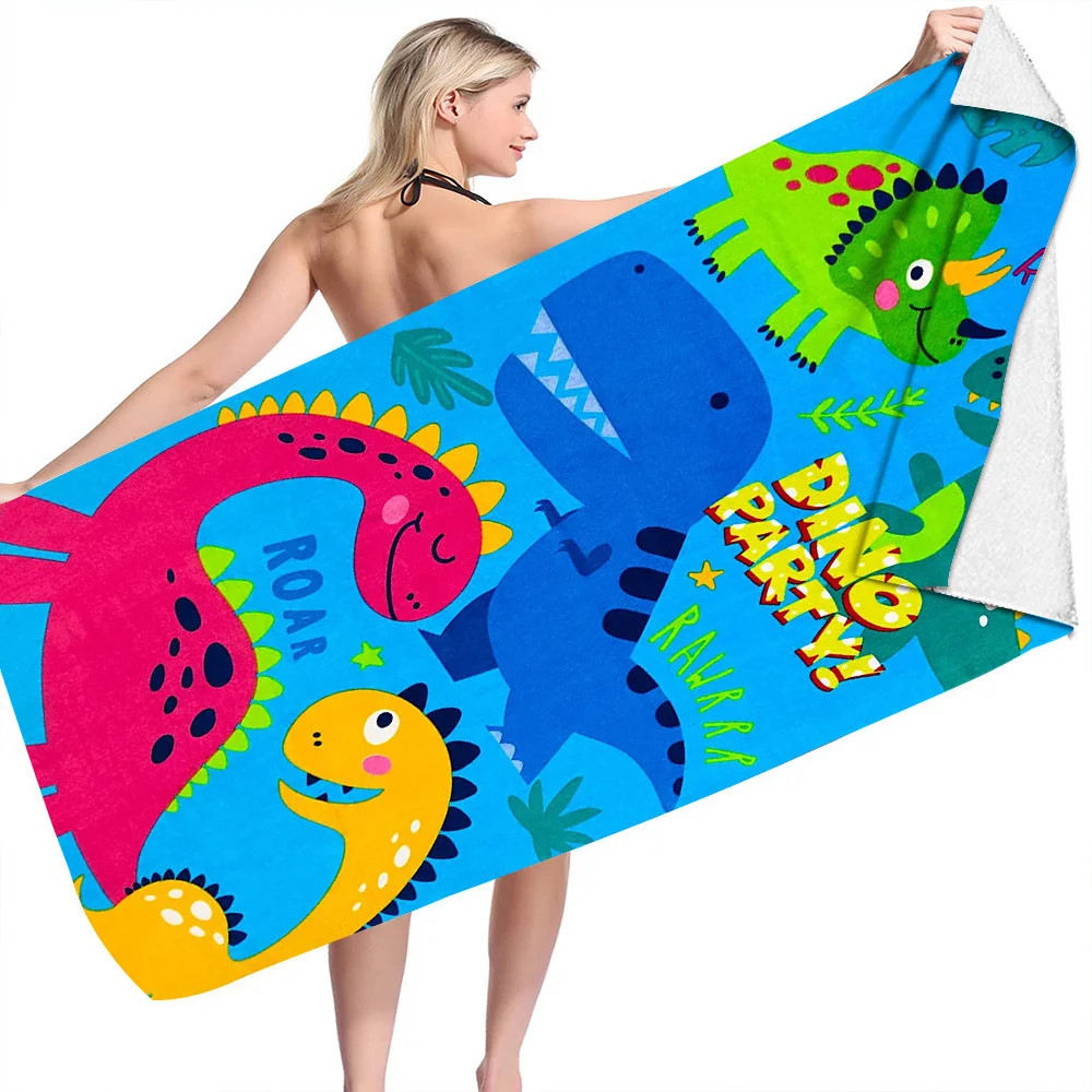 

ROAR Dinosaur Series Beach Towel Microfiber Bath Towels Yoga Mat Sport Swimming Towels Absorbent Bath Towel For Girl Kids Gifts