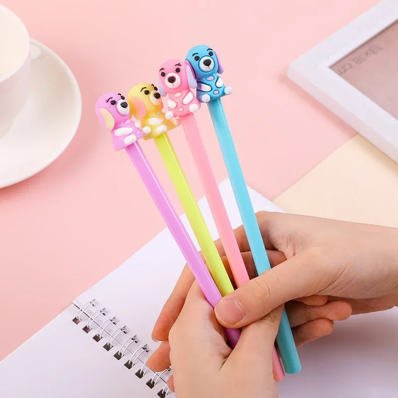 20Pcs Wholesale Creative Cartoon Cute Single Dog Gender Pen, Animal Puppy Student Exam Writing Signature Pen