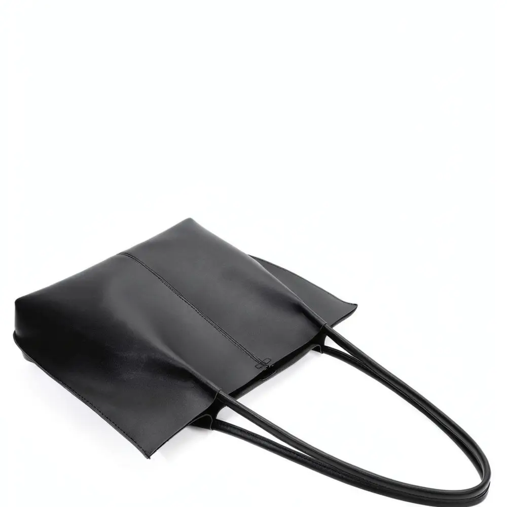Large Capacity Tote Bag Women Luxury Designer Shoulder Handbag Vintage Soft PU Leather Commuter Shopping Office Purse