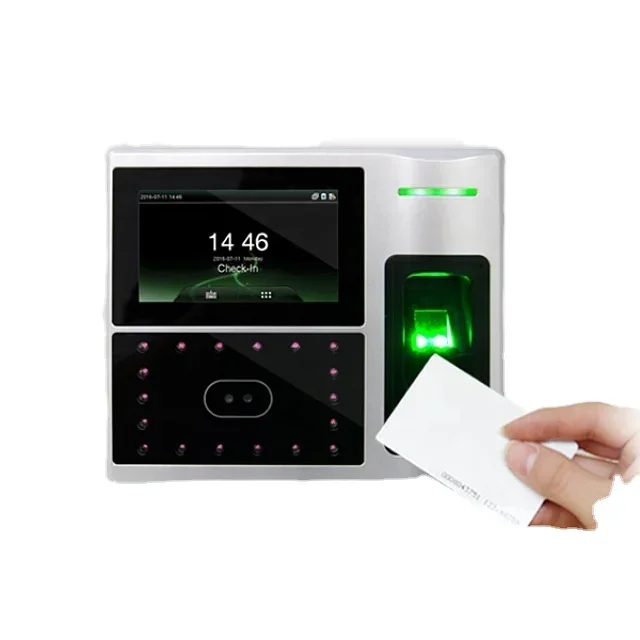 Built-in Backup Battery And ADMS Biometric Time Recording Facial Time Attendance And Access Control With RFID Card Reader