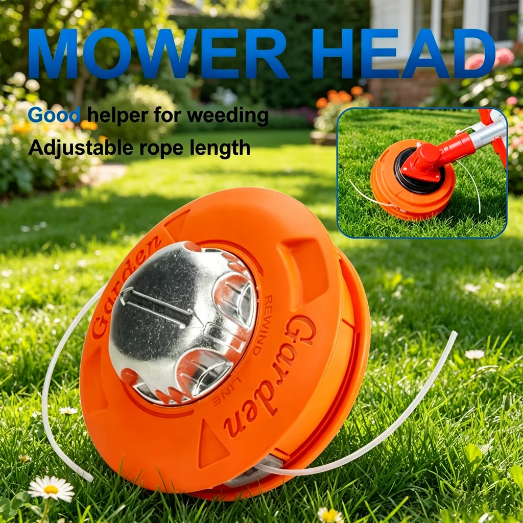 

Grass mower Line Trimmer Head Aluminum Replacement Strimmer Grass Brush Cutter Part for Lawn Garden Yard Maintenance Equipment