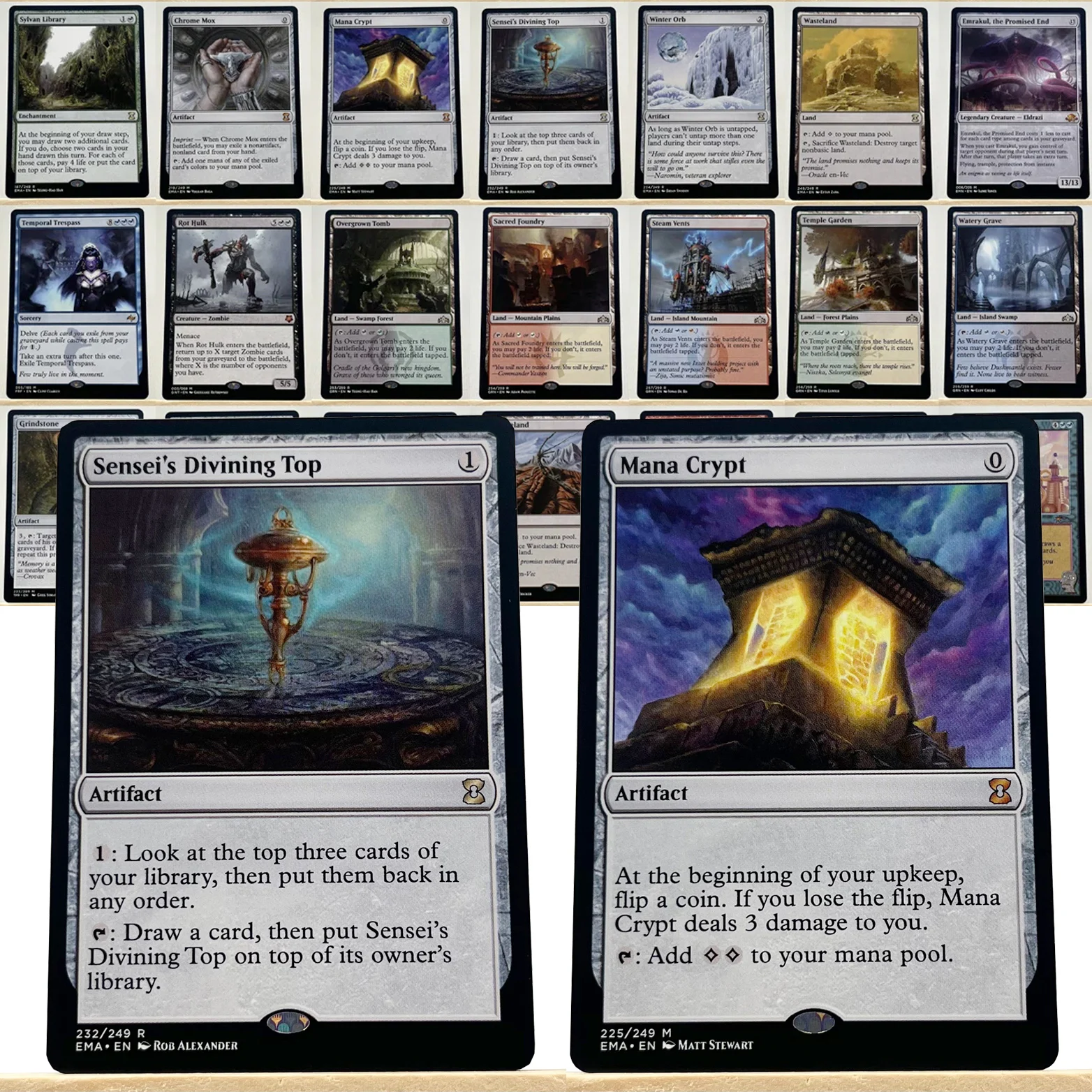 FRF CN2 TPR CMA DOM EMA GRN HOLO17//002 Tcg proxy shock land magical cards Temple Garden Lotus Home Mox Diamond play gathering