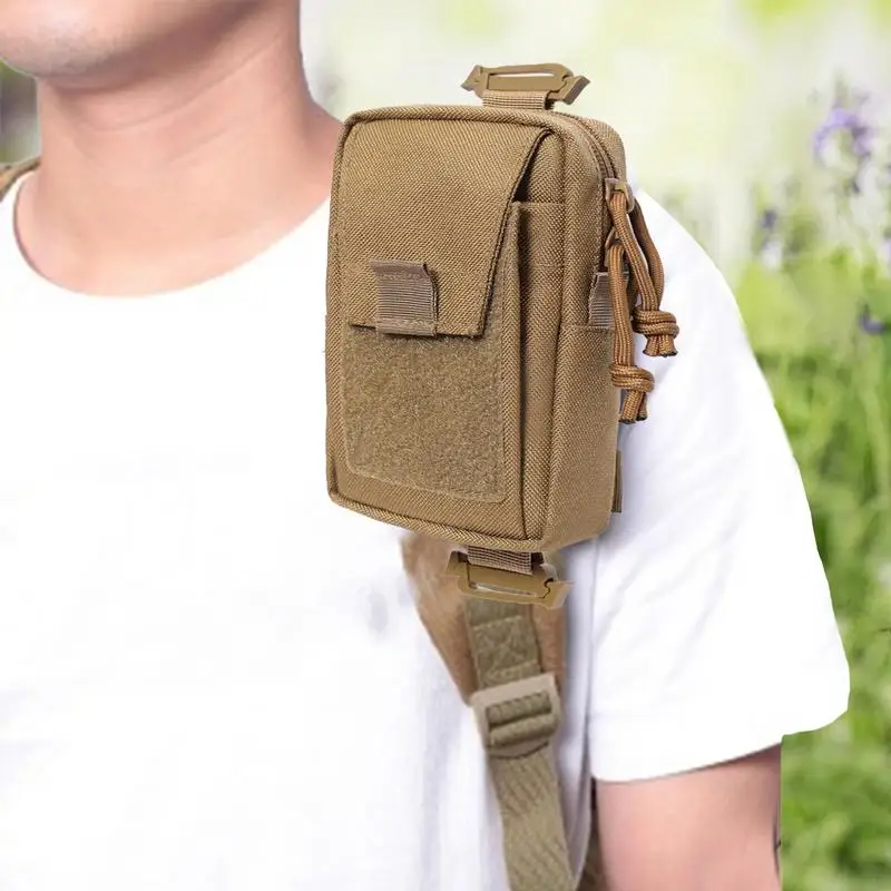 Shoulder Strap Pouch Hiking Backpack Shoulder Strap Pouch Multi-purpose Backpack Shoulder Additional Bag Nylon Backpack Shoulder