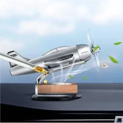 Solar Powered Car Air Freshener Desktop Fragrant Perfume Solar Car Perfume Aromatherapy Rotating Mini Aircraft Decoration