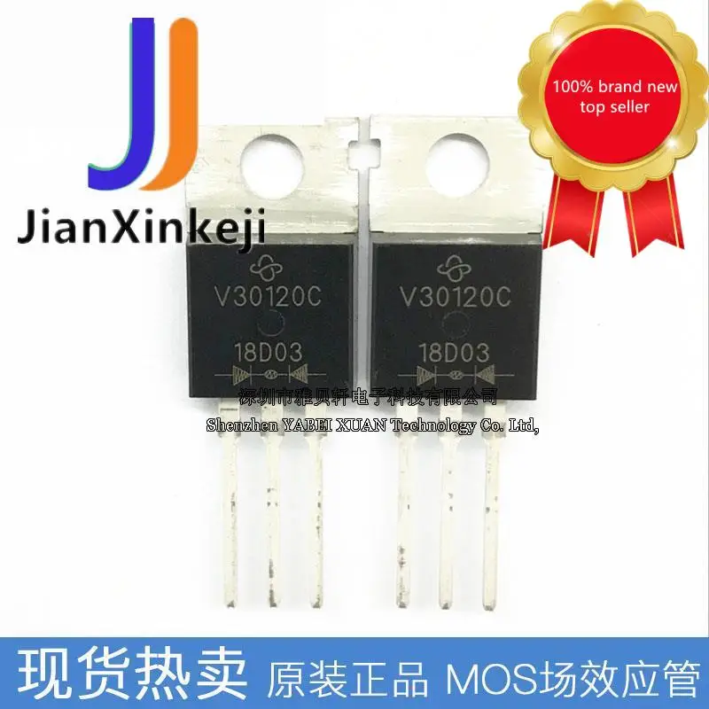 10pcs100% Asli Baru V30120C MBR30120 Dioda Schottky 30A 120V Steker Lurus T220 Dalam Stok