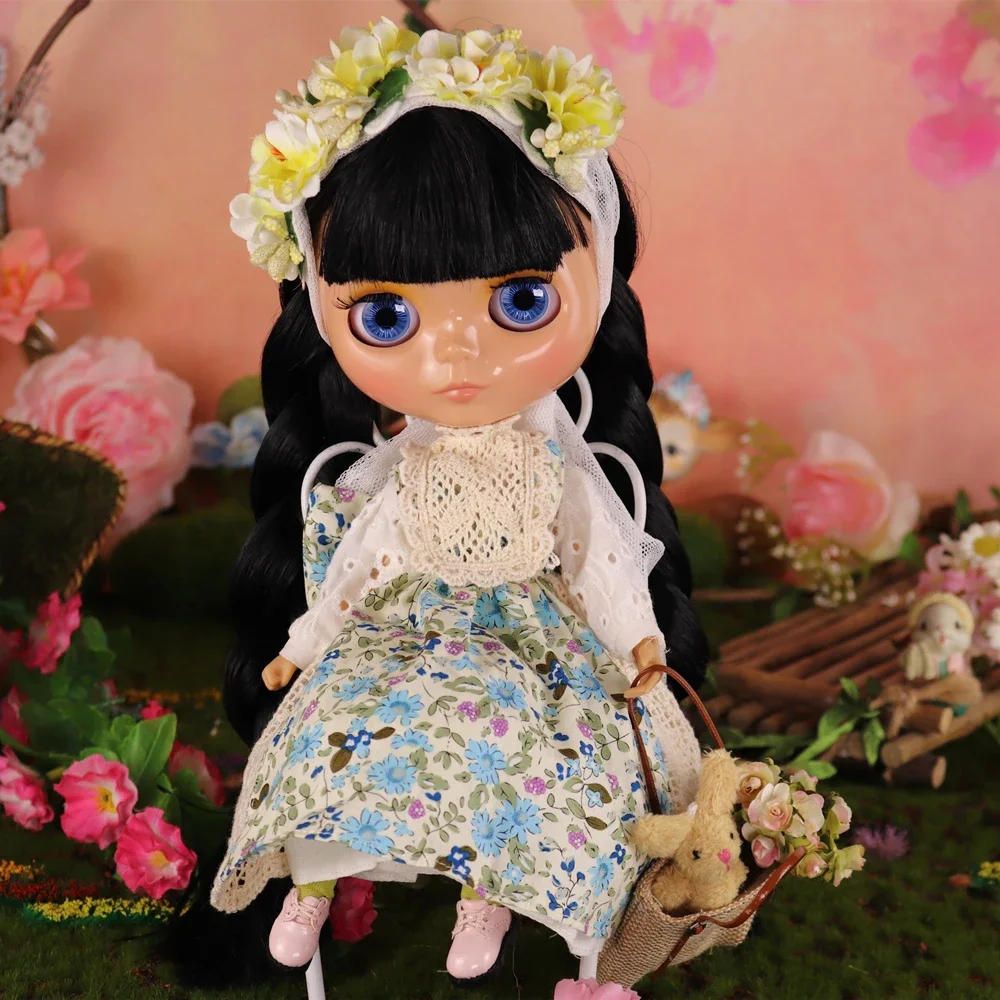 ICY DBS Blyth Doll Black Hair JOINT Body Tan Skin 1/6 BJD Neo Ob24 Anime Girl Monster High