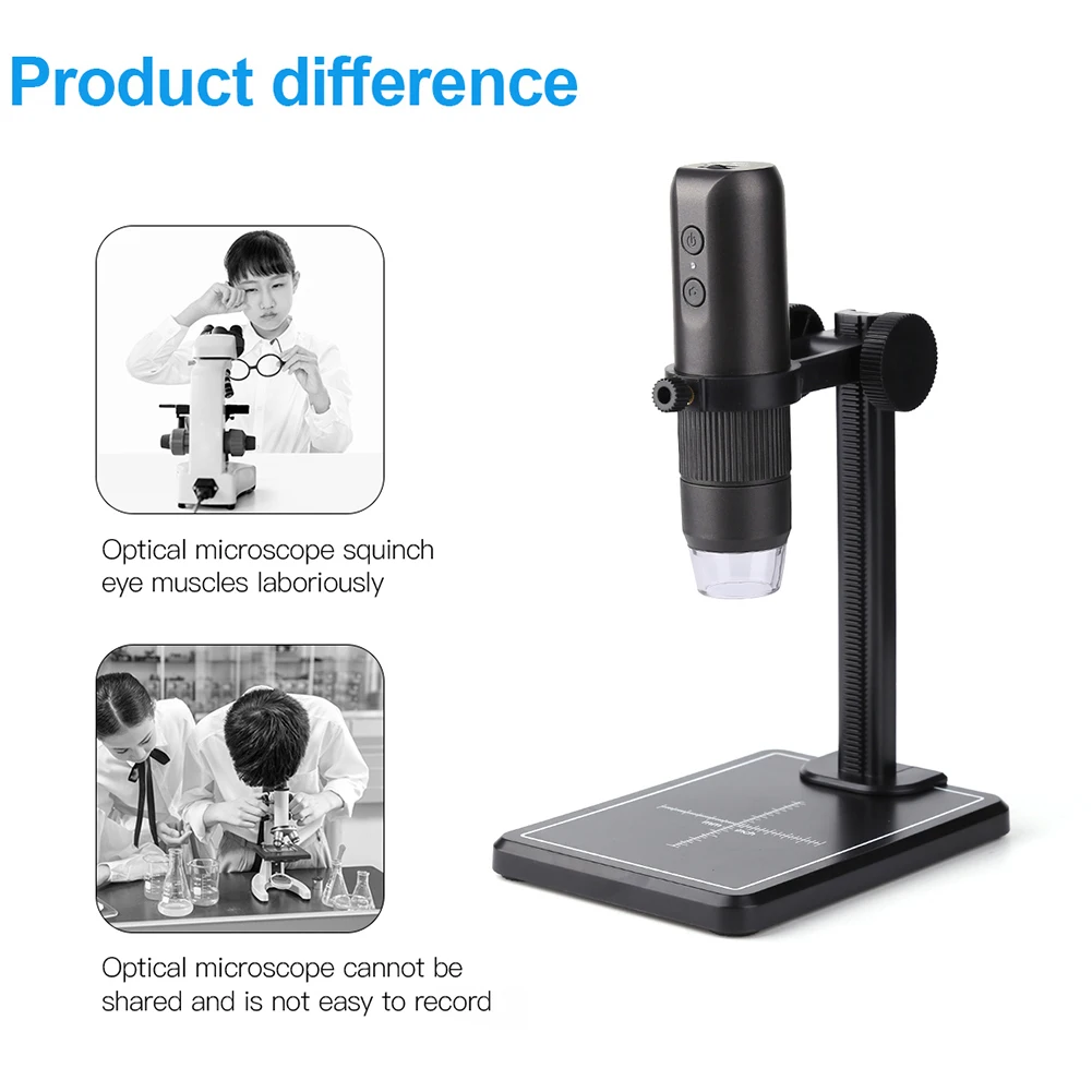 500-1600X HD Microscope LED Magnifier Camera Professional Electronic Digital USB Microscope for PC Cell Phone Digital Microscope