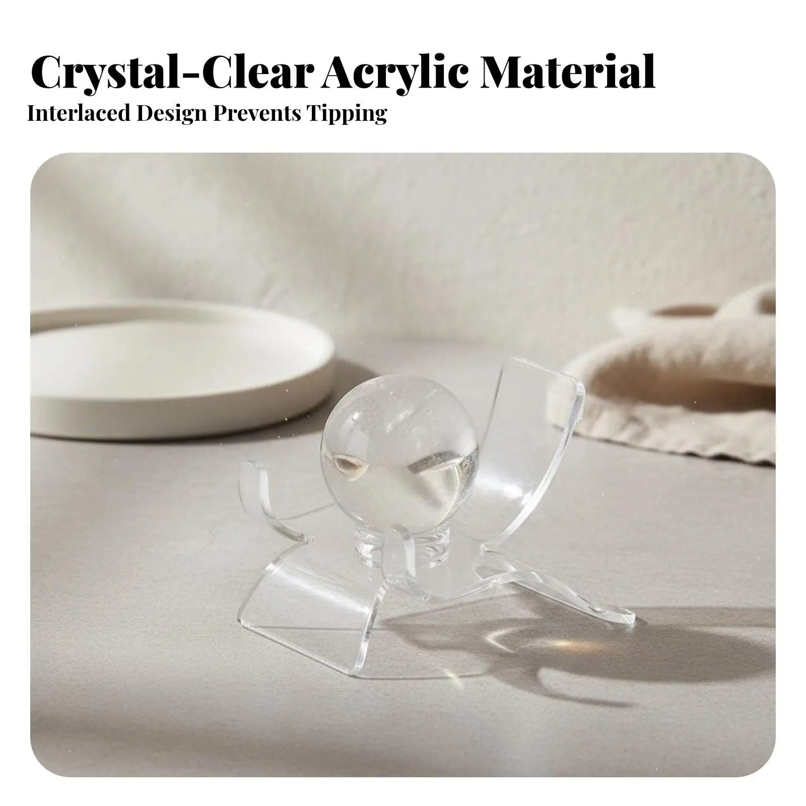 Acrylic Display Stand for Crystal Cube Jewelry Holder Transparent Easel for Pendant Ring Earring Showcase Desk Shelf Ornament