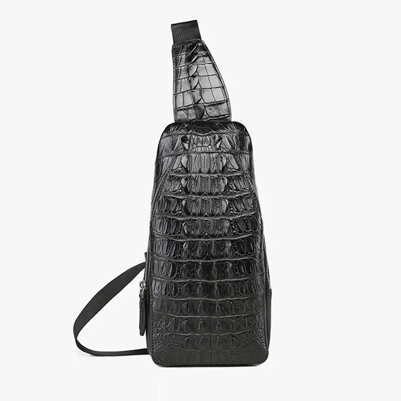 VVBrown men chest package  male  crocodile leisure  single shoulder  banquet more screens  zipper  men chest bag