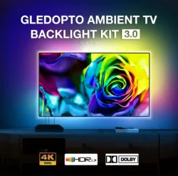 Zestaw podświetlenie TV otoczenia Gledopto 3.0 pasek LED RGB IC kompatybilny z zestaw pudełek synchronizacji światła 4K 60Hz 50 55 60 65-calowy telewizor