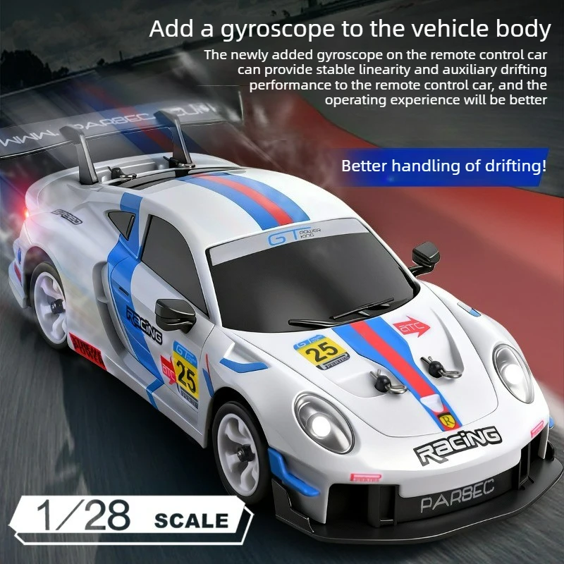 لعبة سيارة أشياء رائعة هدية مضحكة-1:28 سيارة انجراف 4WD Rc عالية السرعة، لعبة سيارة تعمل بالتحكم عن بعد، سيارة Kawaii Gyroscope Mini Rc، ألعاب للأطفال