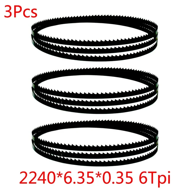 1/2/3 Uds para Draper Einhell Scheppach HBS20 TPI 6/10/14 herramientas de sierra de cinta para carpintería hoja de sierra de cinta 2240mm x 6,35mm(1/4 '') x 0,35mm 8''