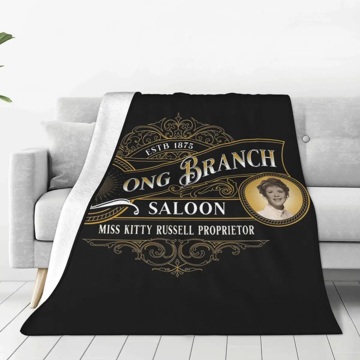 Gunsmoke Miss Kitty's Long Branch Saloon Wester Blanket Fleece Sofa Throw Blankets For Home Bedroom Throws Bedspread Quilt