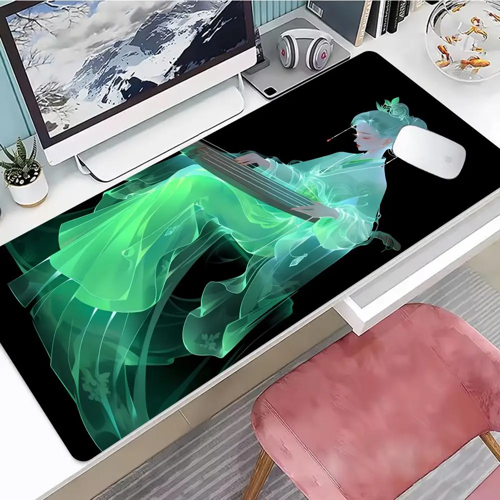 

Ancient-style Digital Illustration Mouse Pad Gaming Mouse Pad, Mouse Pad with Edges and Non-Slip Rubber Base, Extended Mouse Pad