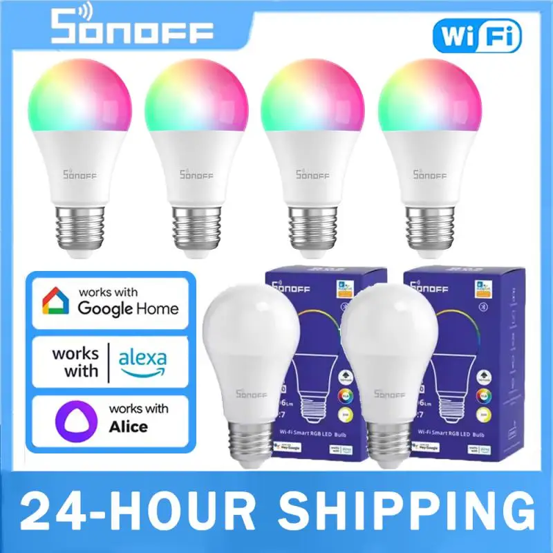 SONOFF B05-BL-A60/B05-BL-A19 WiFi Smart LED Bulb E27 RGBCW Dimmable Light Bulb Timing Smart Home Control Via Alexa Google Home