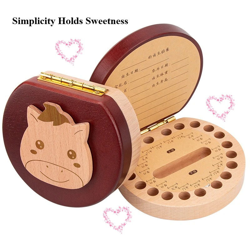 Chinese Zodiac Kids Milk Tooth Storage Box Separate Lanugo Hair Bottle Baby Growth Memory Keepsake Gift For Boys Girls