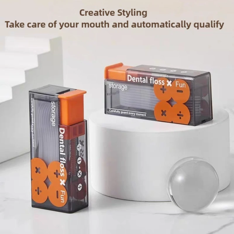 

Portable floss box, auto pop up floss organizer, press type on-the-go disposable flossing floss stick wholesale.