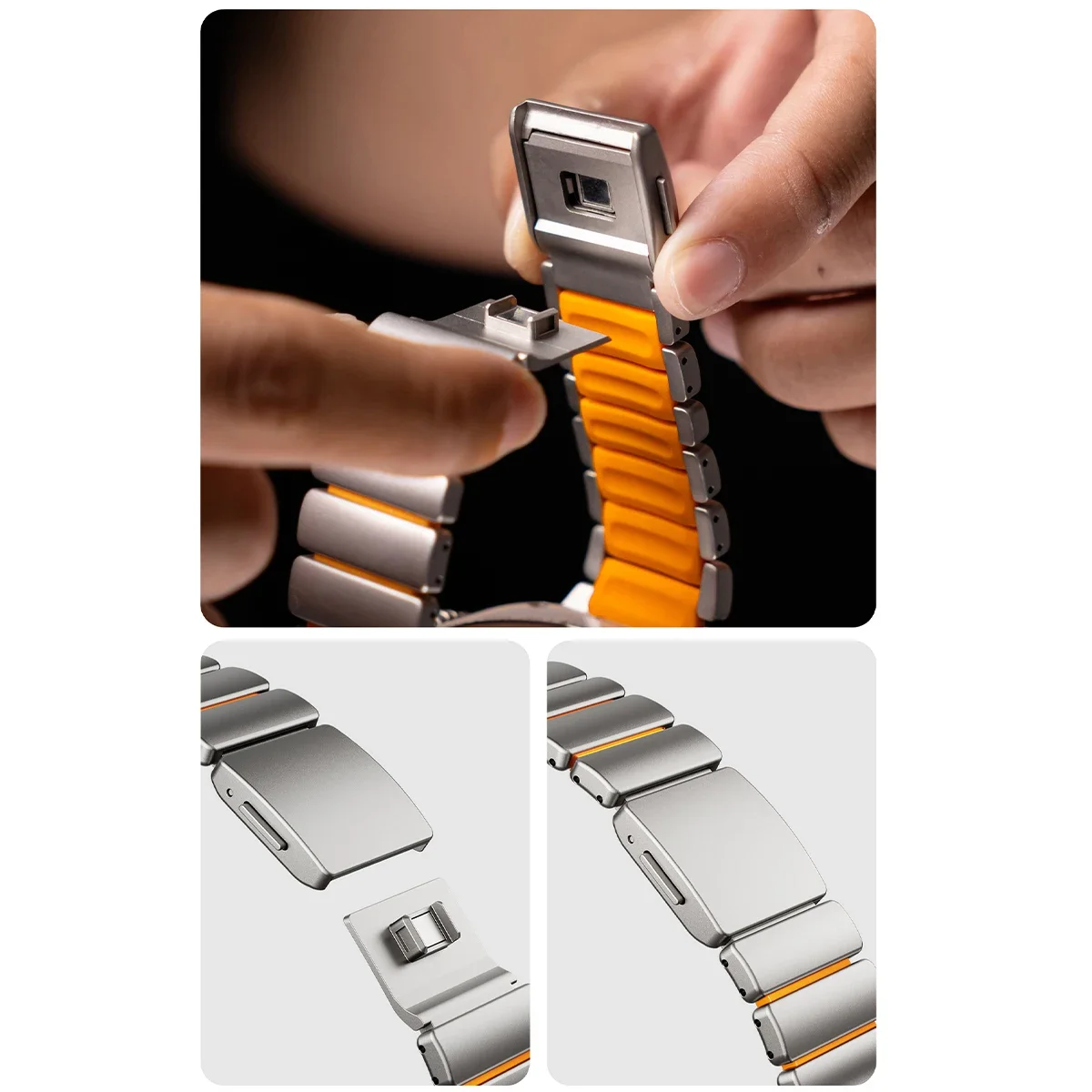 Silicone Magnetic Strap for Apple Watch Ultra 4/3/2 49mm Series 12/11/10 46mm Titanium Metal Band Iwatch 9 8 7 45mm SE3 44mm