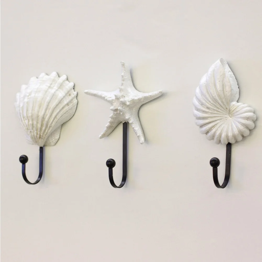 Wall Hook Sea Beach Conch Clothes Rack Practical Multifunctional Storage Ocean Hanger Clothing Home Decor