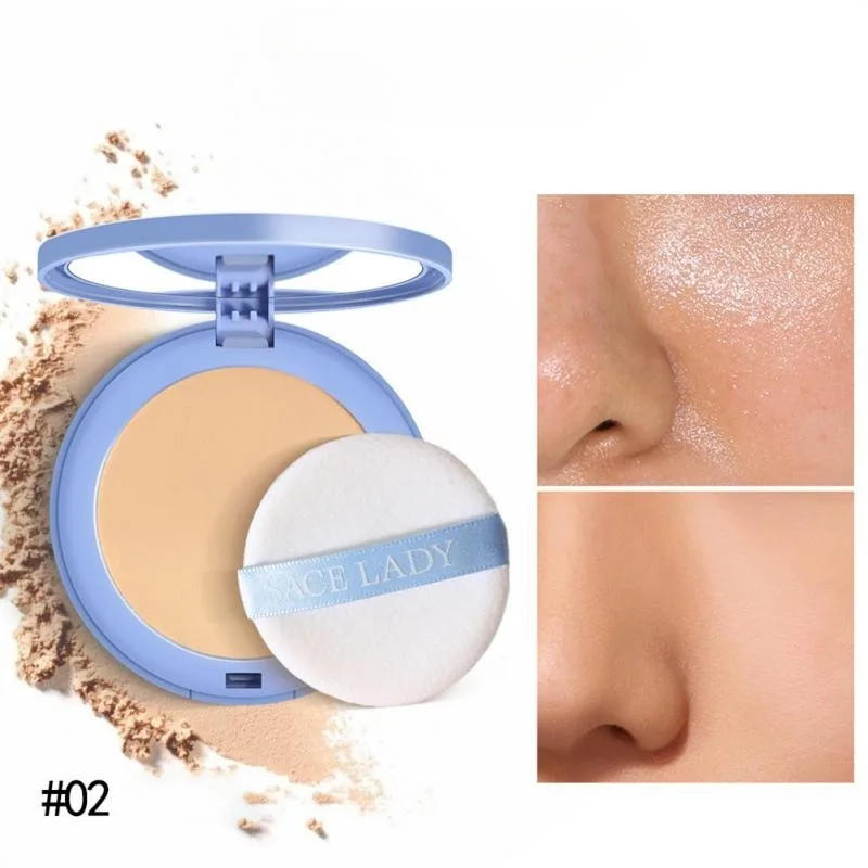 

EOEKKY Silky Smooth Pressed Powder Fully Cover Concealer Soft Mist Natural Lasting Makeup Powder Durable Waterproof Cosmetics