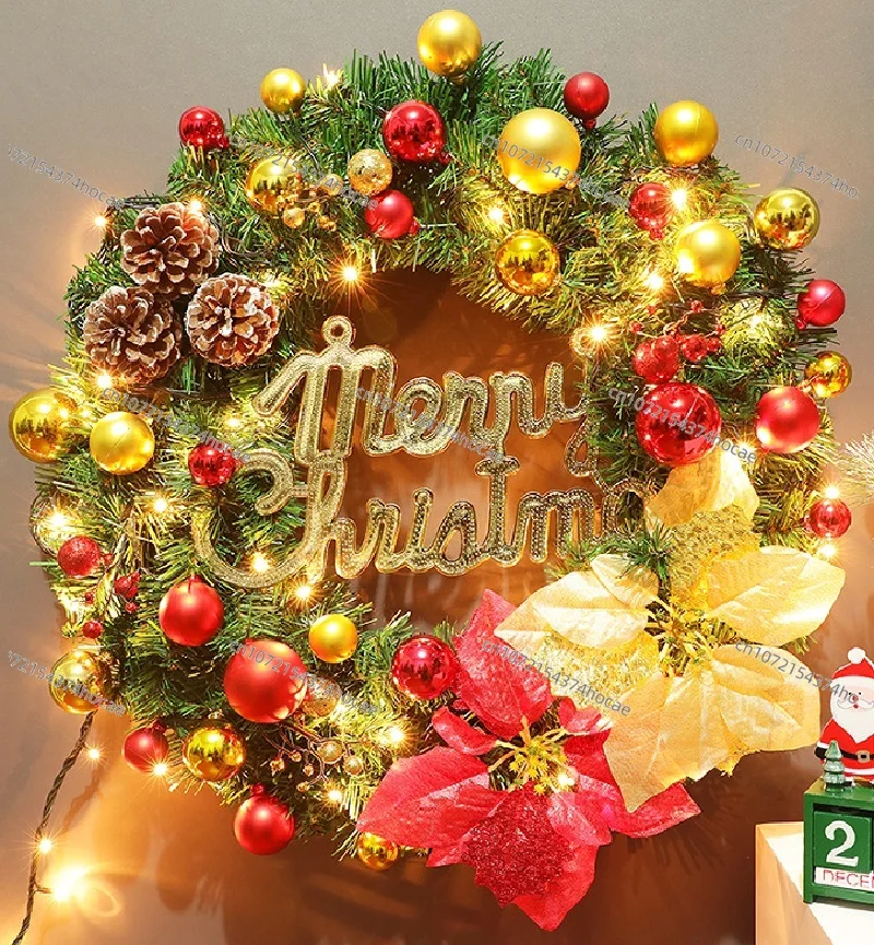 

Новые рождественские украшения, венок, оконная композиция, дверной подвесной рождественский венок из виноградной лозы