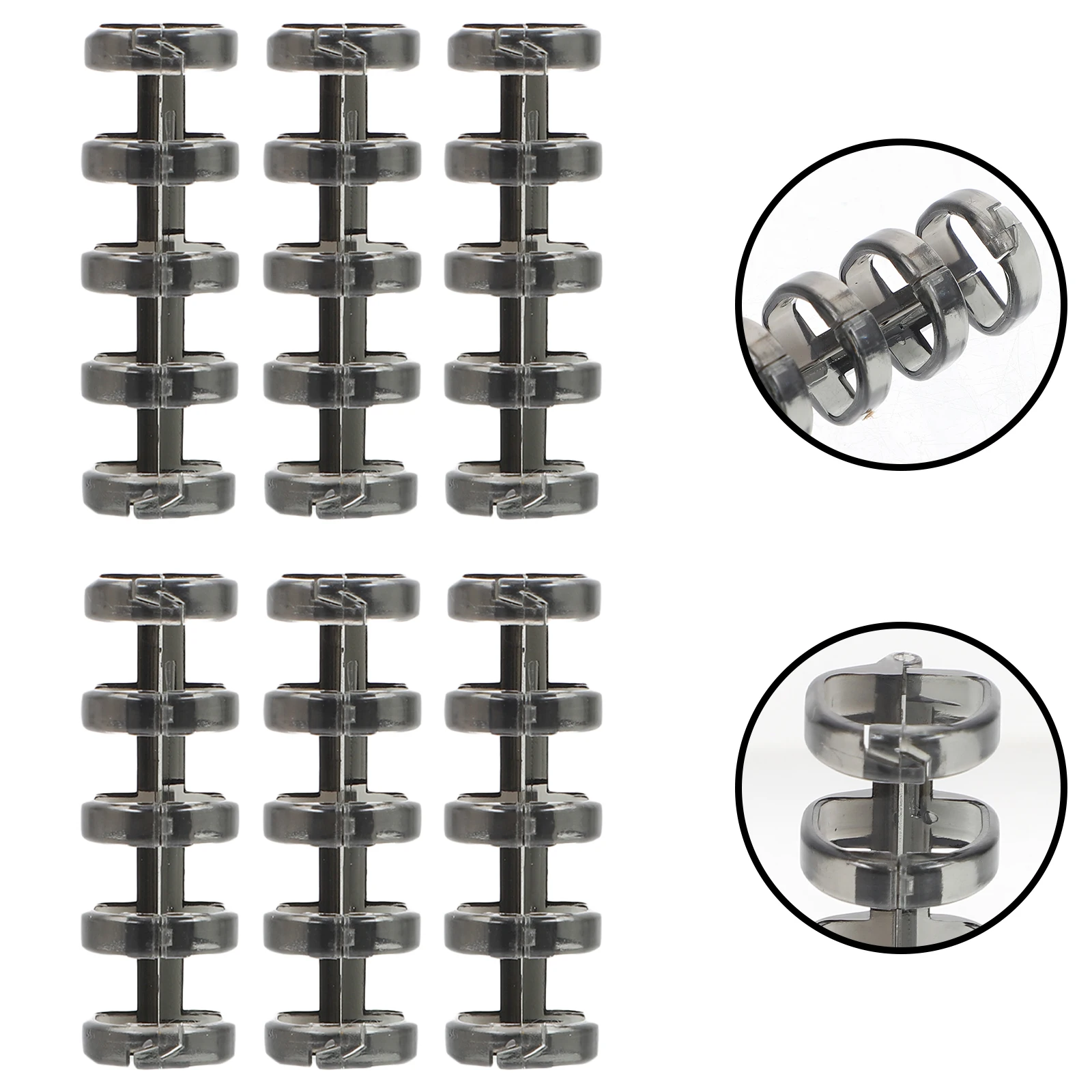 

10pcs Segmented Binding Ring Buckle Plastic Office Supplies Detachable Binder Rings Loose Leaf Notebook Organizer Household Leaf