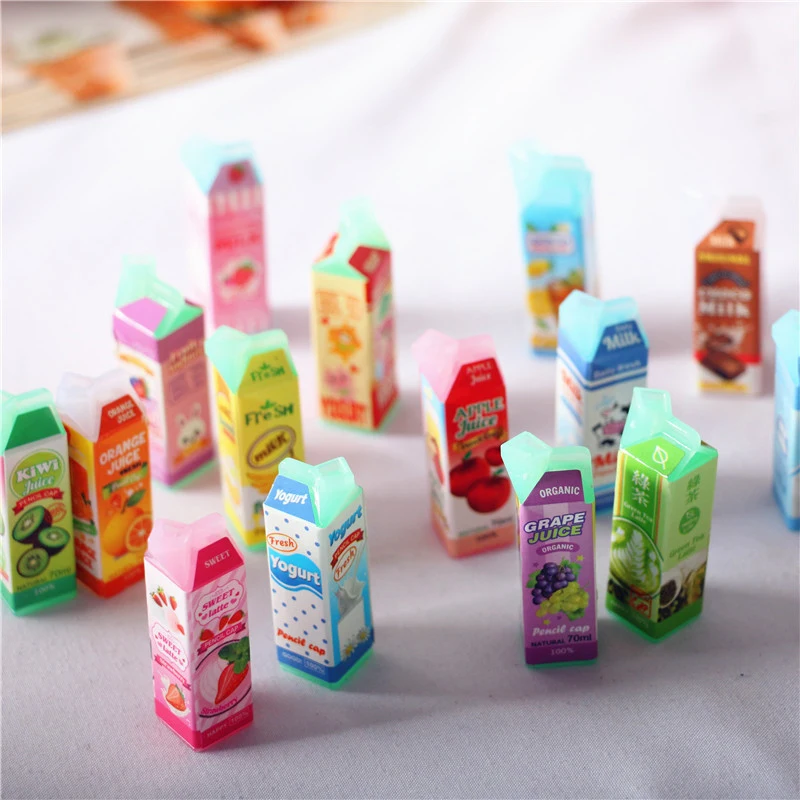 

4Pcs 1/12 Dollhouse Miniature ABS Juice Carton Bottle Drink Food Toy Accessories