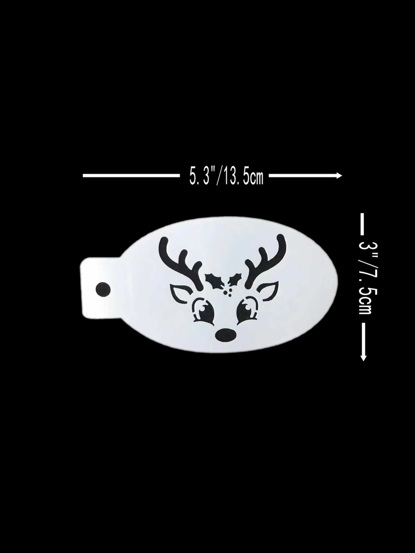 5.3*3inch Deer Head Face Body Paint Stencils for Painting Scrapbook Coloring Embossing Album Decorative Template