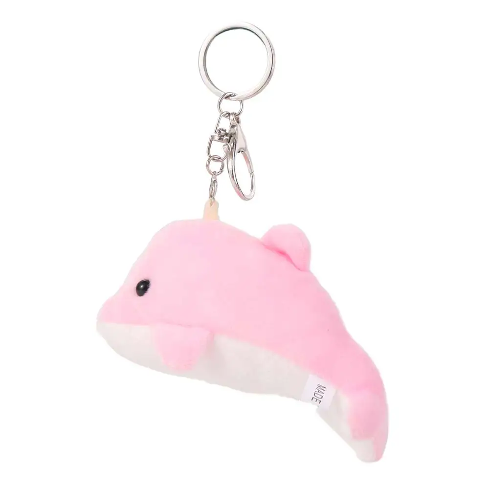 Bag Pendant Dolphin Plush Doll Keychain Backpack Charms Ocean Animal Stuffed Animal Keychain Cartoon Funny Animal Doll Key Rings