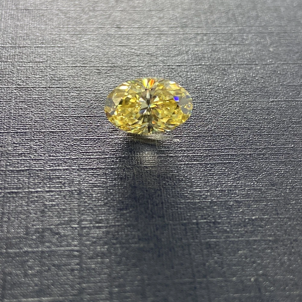 Mosangna Wholesale Gemstone  yellow dan shape D Color VVS1 Lab Grown Diamond for Jewelry Making With GRA