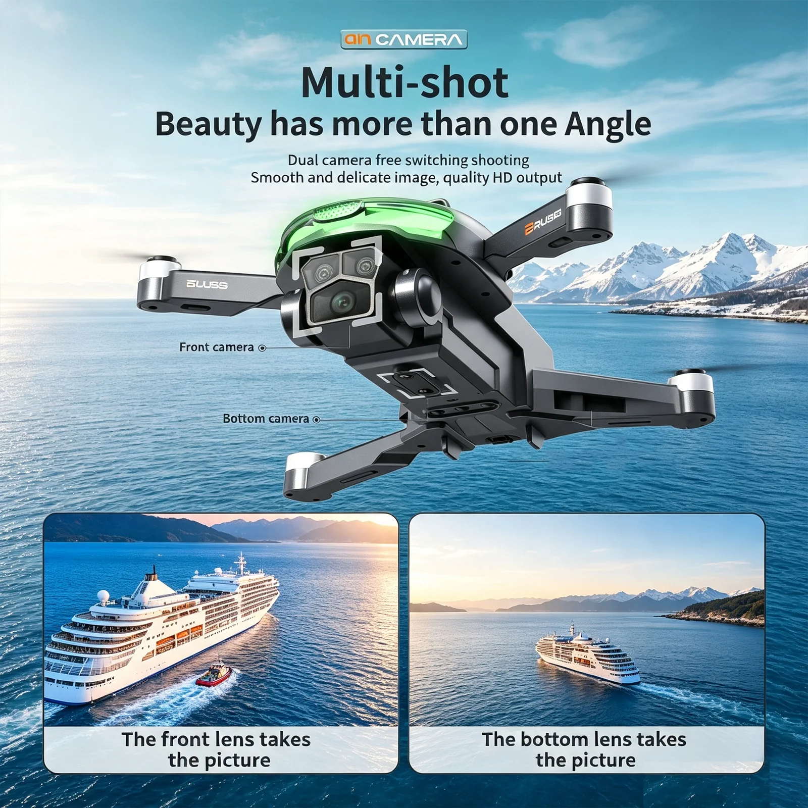 A17 RC Drone Professional HD Dual Cameras Security UAV Obstacle Avoidance Brushless Optical Flow Positioning Foldable Quadcopter
