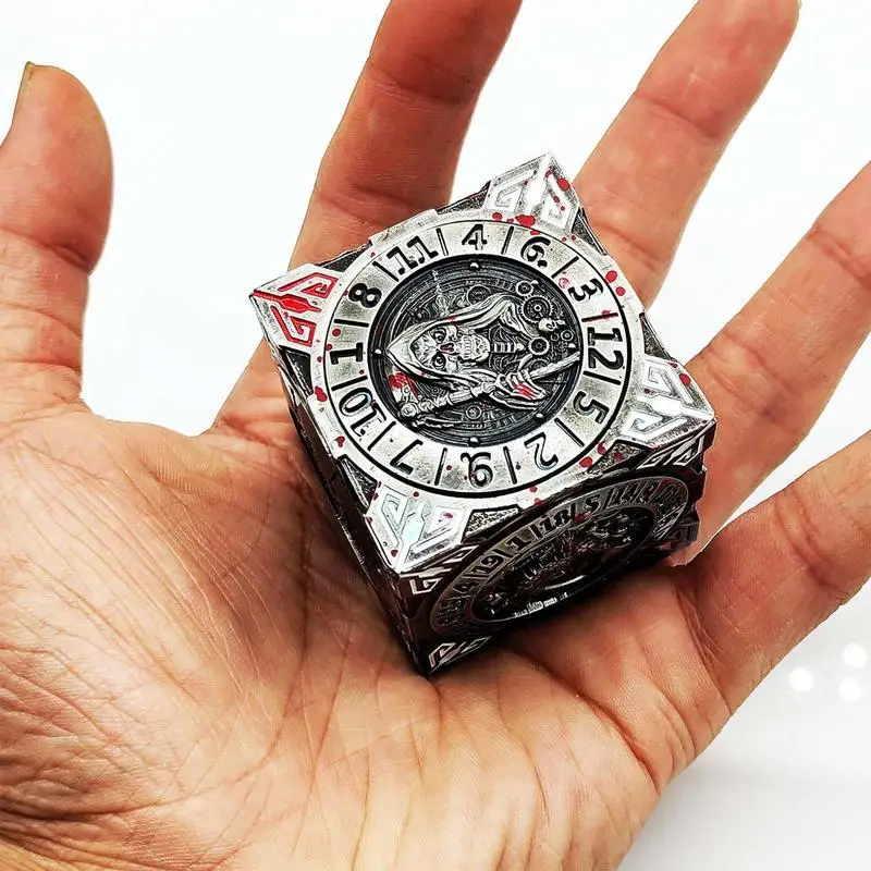 Spinner Dice Toys 7-in-1 Metal Dice Set With 3D Relief Polyhedral Roleplaying Game Dice Numbered Dice Stress Relief Toys