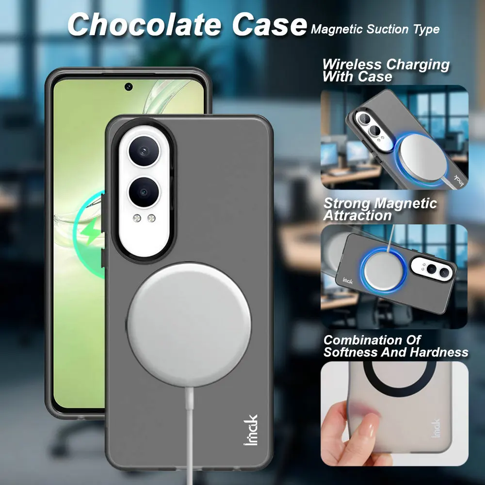  Case IMAK Wireless Charging Back Panel for Oneplus Nord CE 4 Lite Case Magnetic Hard Funda One Plus Nord CE4 Lite Cover
