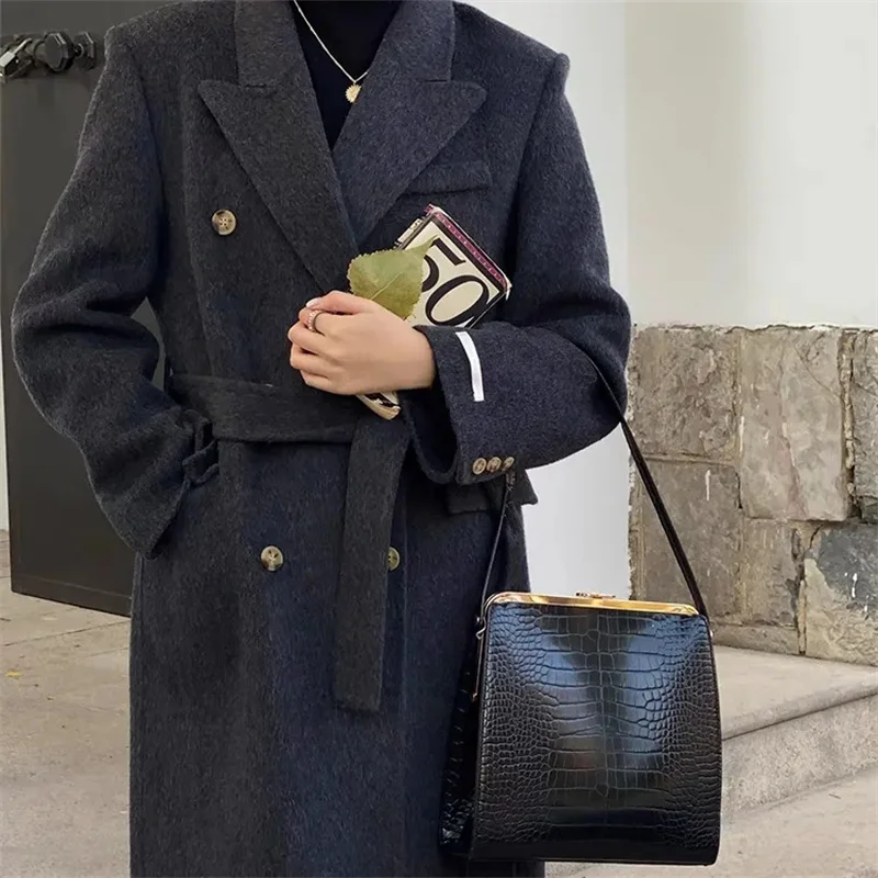 

Autumn Winter Coat woman Coat women Water long Cashmere overcoat long lady Double-sided woolen Double sided woolen jacket