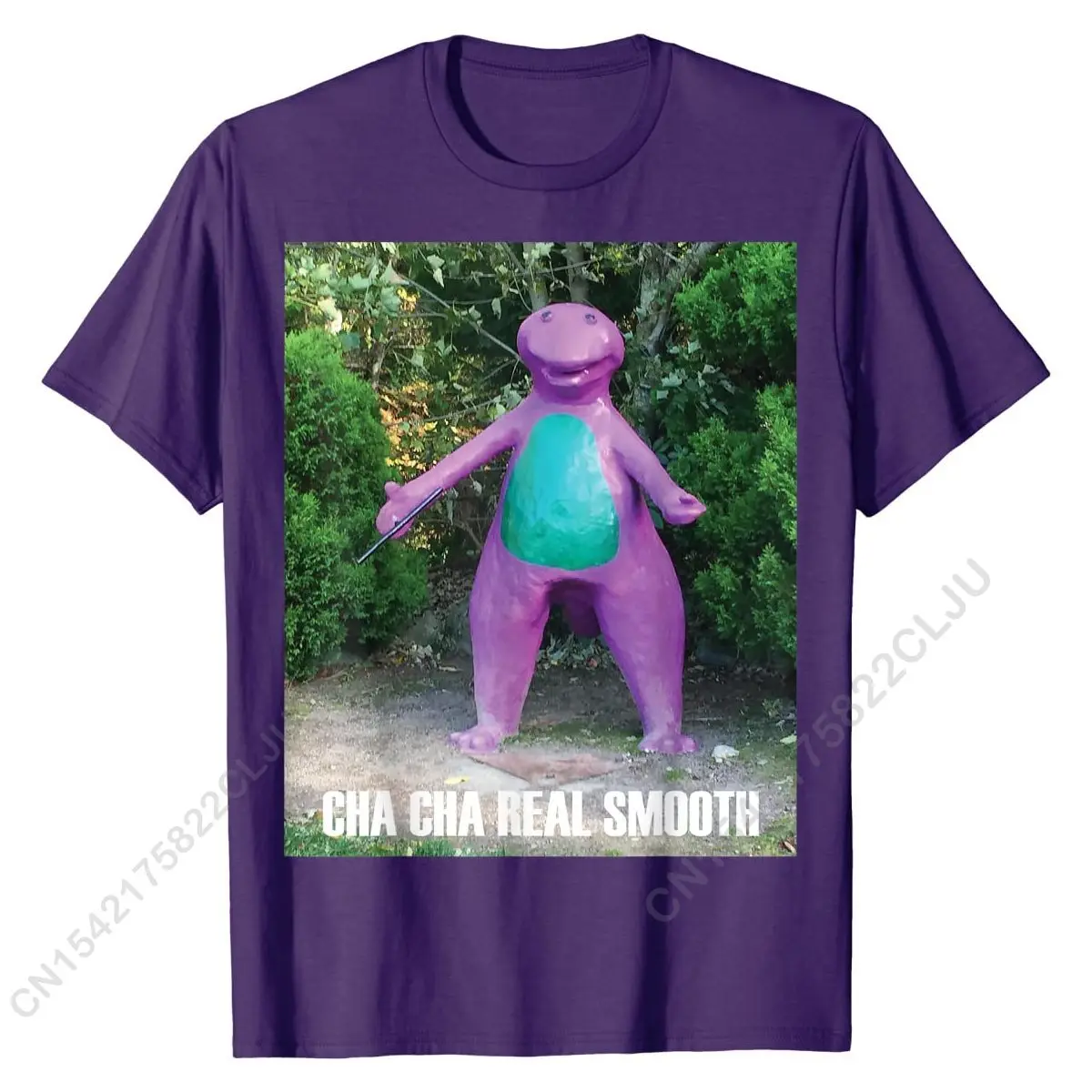 Cha Cha Real Smooth Dinosaur Meme T-Shirt Men Normal T Shirt Cotton Adult Tshirts Normal New Arrival