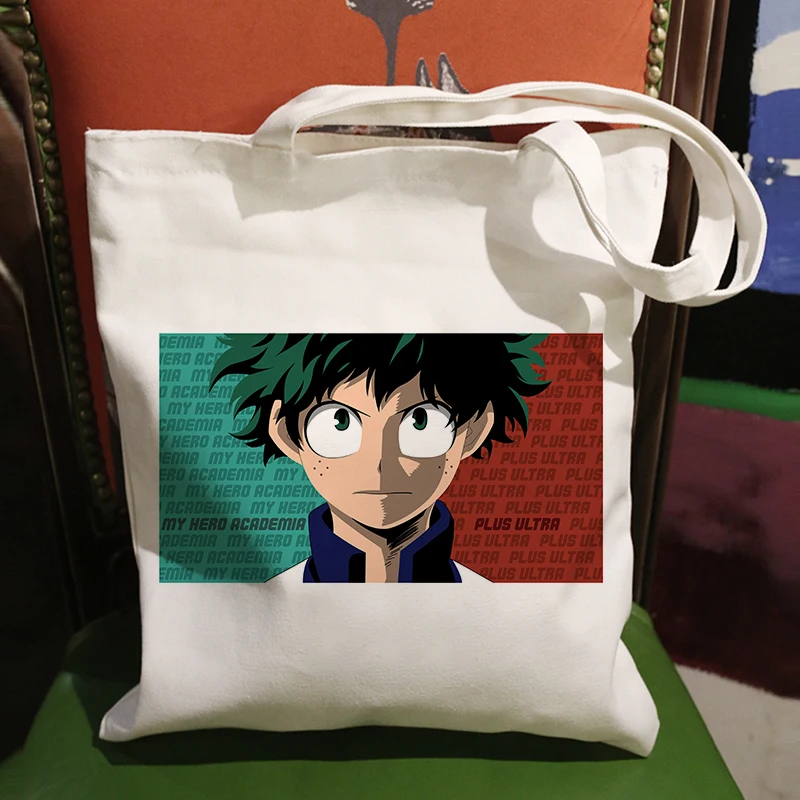 My Hero Academia – sac de Shopping en toile pour femmes, fourre-tout esthétique de grande capacité