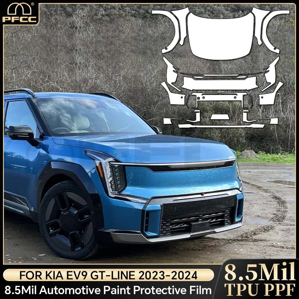 

Защитная пленка из ТПУ для KIA EV9 GT-Line 2023-2024: прозрачная, предварительно вырезанная, антицарапийная, невидимая, устойчивая к царапинам пленка для кузова автомобиля (PPF)
