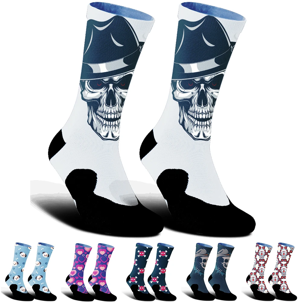 

Забавные модные индивидуальные носки, новые скейтборды Happy Street, интересные узоры, носки, велосипедные рождественские носки