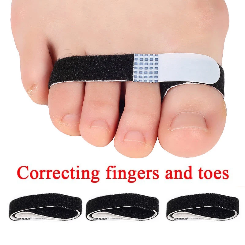 Pexmen 1/2/5/10Pcs Hammer Toe Straightener for Toe Corrector Splints Toe Cushioned Bandages for Bent Curled Broken Crooked Toes