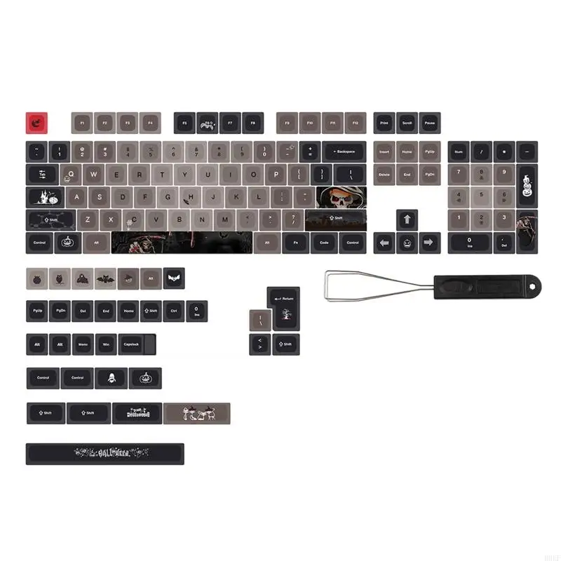 B0KF Mechanical Keyboard Keycaps XDA Height for GK61/64/68/87/104/108 MX 137 Switches