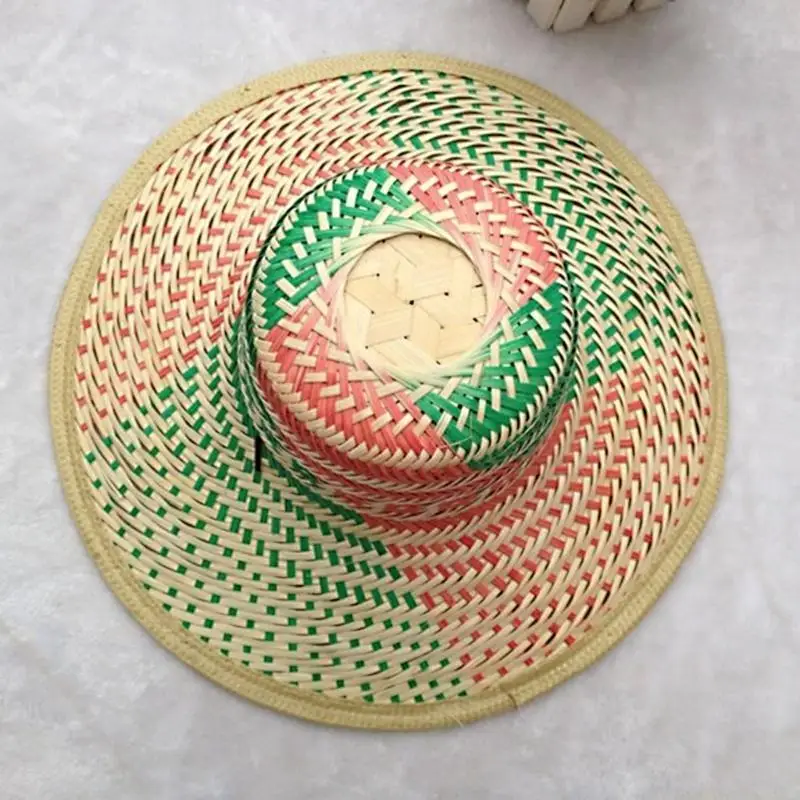 31BF Lightweight Handmade Grass Hat with Toggle Straw Cap Ornament Crafts Accessory